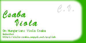 csaba viola business card